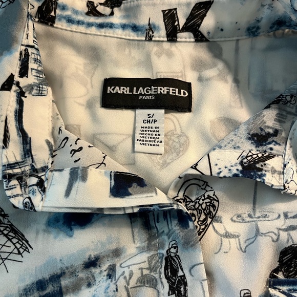 Karl Lagerfeld Paris corp core, business casual, coastal core long sleeve shirt - Picture 6 of 15